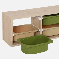Kinder Aufbewahrungsmöbel mit 6 bunten Behältern
