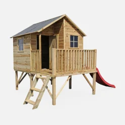 Kinderhütte auf Stelzen aus-Holz 3.8m²