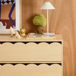 Kinderkommode Holzlook 3 Schubladen Kiefernholzfüße