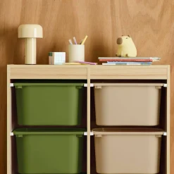 Kindermöbel mit 6 bunten Aufbewahrungsbehältern