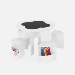 Kindertisch mit Tafel und 4 Hocker