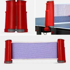 Klappbare Indoor-Tischtennisplatte mit 4 Schlägern und 6 Bällen