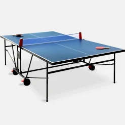 Klappbare Indoor-Tischtennisplatte mit 4 Schlägern und 6 Bällen