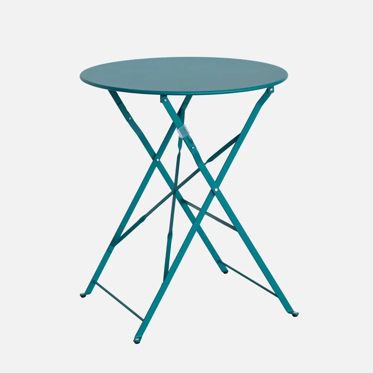 Klappbarer Bistro-Gartentisch aus Stahl Ø 60 cm, 2 Personen