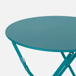Klappbarer Bistro-Gartentisch aus Stahl Ø 60 cm, 2 Personen