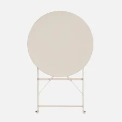 Klappbarer Bistro-Gartentisch aus Stahl Ø 60 cm, 2 Personen