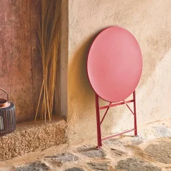 Klappbarer Bistro-Gartentisch aus Stahl Ø 60 cm, 2 Personen