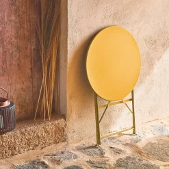 Klappbarer Bistro-Gartentisch aus Stahl Ø 60 cm, 2 Personen