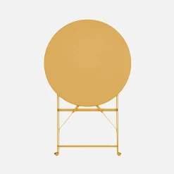 Klappbarer Bistro-Gartentisch aus Stahl Ø 60 cm, 2 Personen