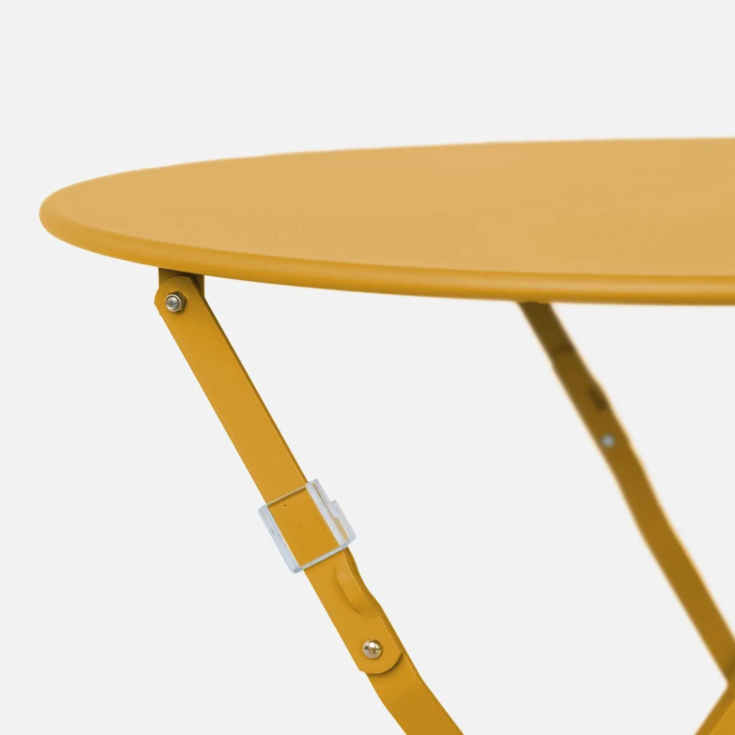 Klappbarer Bistro-Gartentisch aus Stahl Ø 60 cm, 2 Personen
