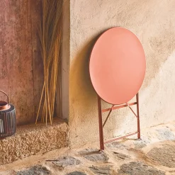 Klappbarer Bistro-Gartentisch aus Stahl Ø 60 cm, 2 Personen
