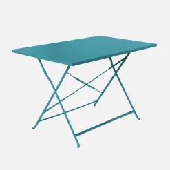 Klappbarer Bistro-Gartentisch aus Stahl rechteckig für 4 Personen