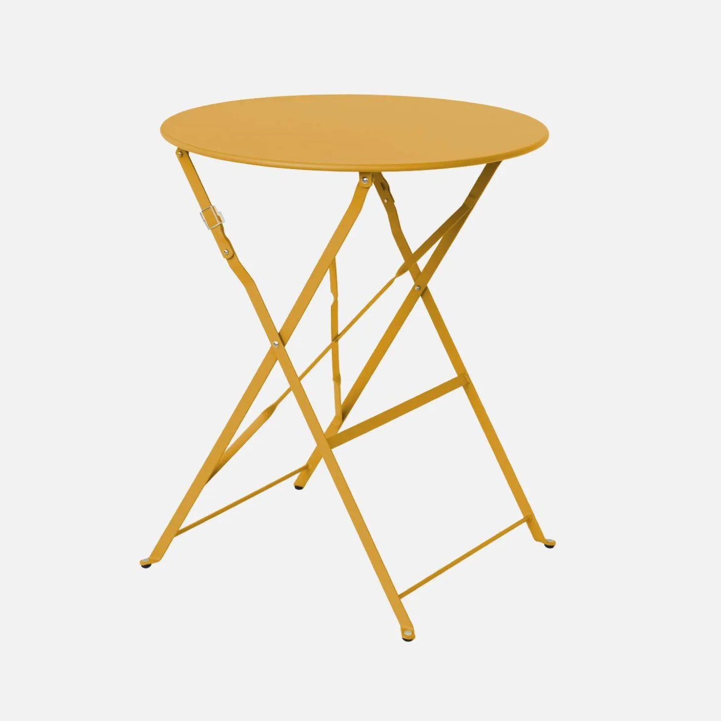 Klappbarer Bistro-Gartentisch aus Stahl + 2 Stühlen