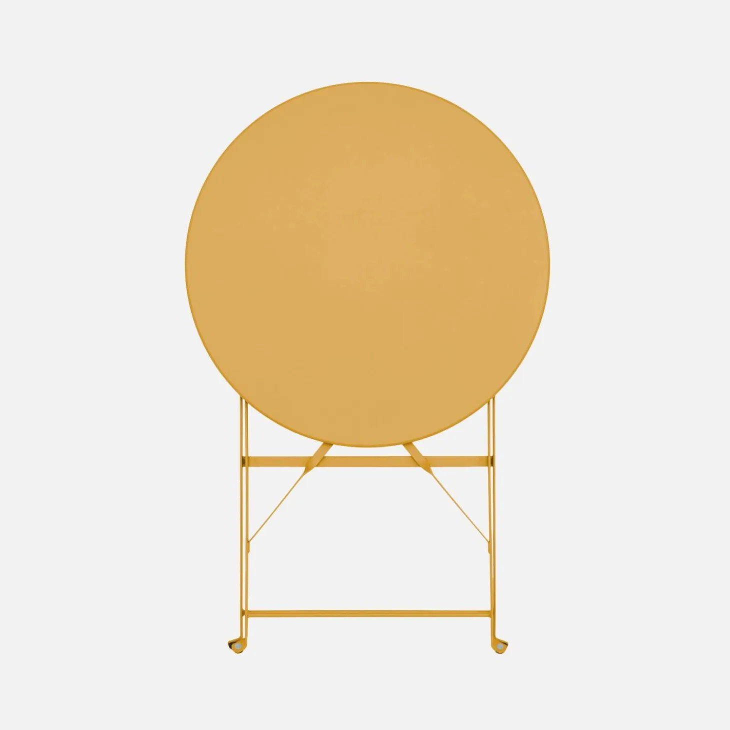 Klappbarer Bistro-Gartentisch aus Stahl + 2 Stühlen
