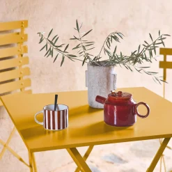 Klappbarer Bistro-Gartentisch aus Stahl 70 x 70 cm, mit 2 Stühlen