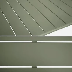 Klappbarer Gartentisch aus Stahl + 6 Stühle