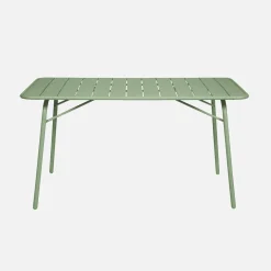 Klappbarer Gartentisch aus Stahl + 6 Stühle