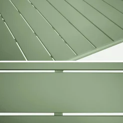 Klappbarer Gartentisch aus Stahl + 6 Stühle