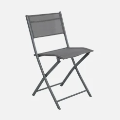 Klappbarer Gartentisch aus Stahl + 4 Stühle