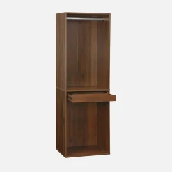 Kleiderschrankmodul mit Kleiderstange und Hosenhalter, Laminatplatten