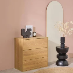 Kommode Aufbewahrungsmodul mit Holzdekor 3 Schubladen