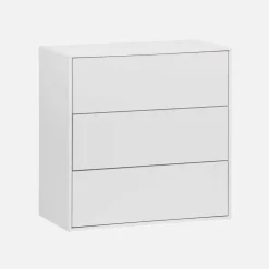 Kommode Aufbewahrungsmodul mit Holzdekor 3 Schubladen