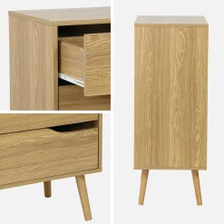 Kommode mit Holzdekor, 4 Schubladen