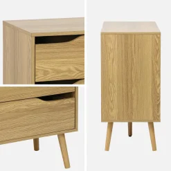 Kommode mit Holzdekor, 6 Schubladen