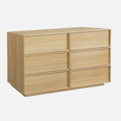 Kommode mit Holzlook und 6 Schubladen