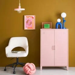 Kommode/Schrank im industriellen Stil aus Metall mit 2 Türen