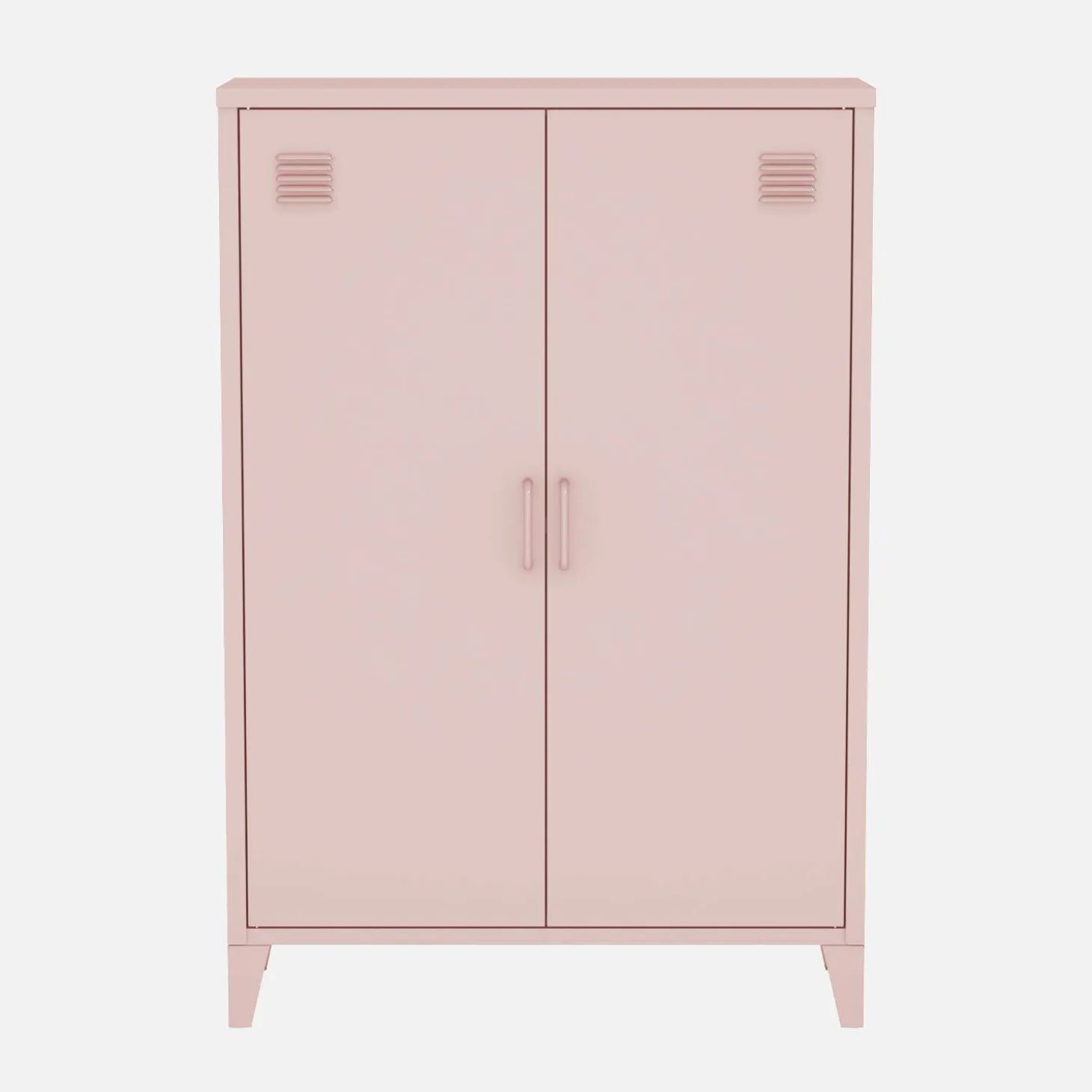 Kommode/Schrank im industriellen Stil aus Metall mit 2 Türen