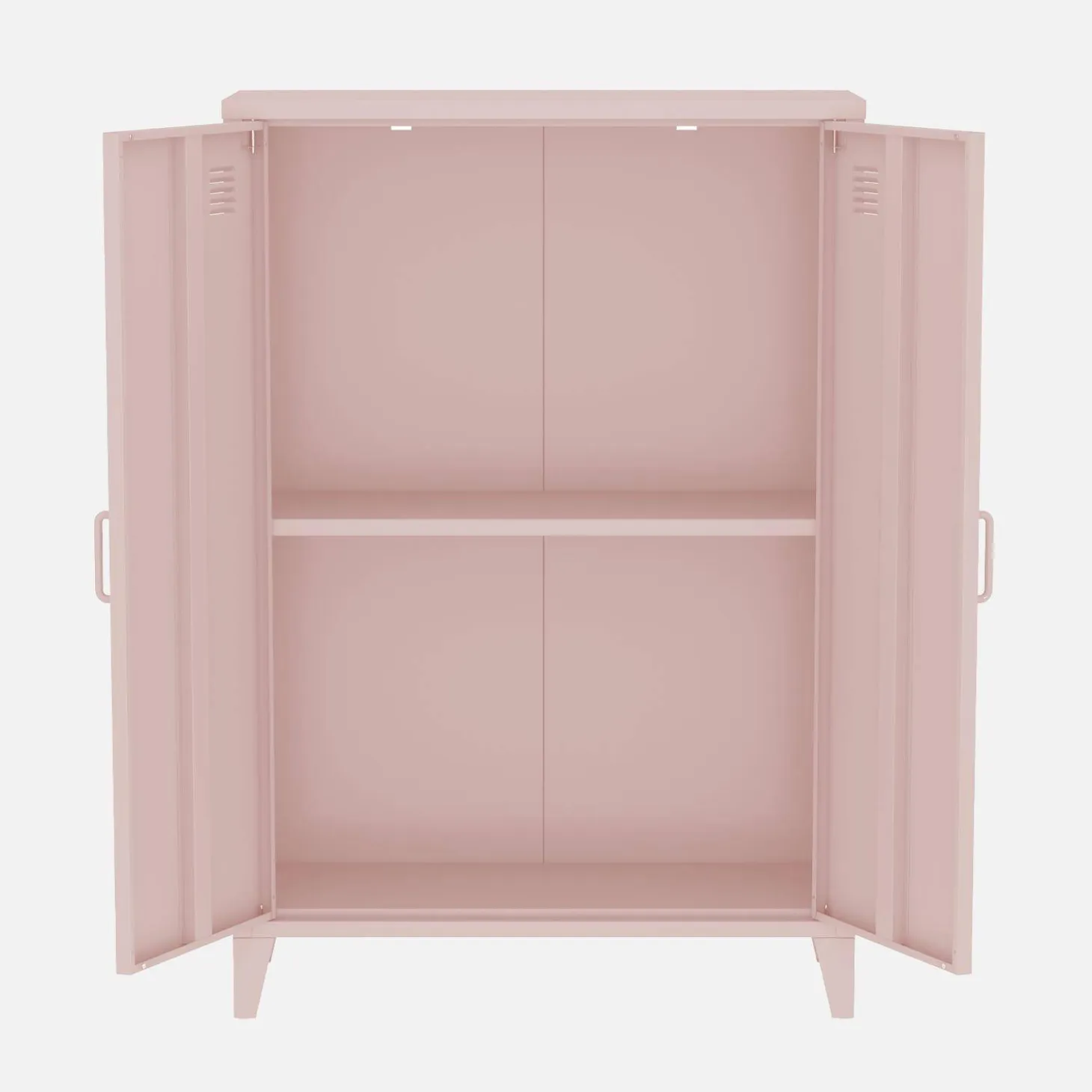 Kommode/Schrank im industriellen Stil aus Metall mit 2 Türen