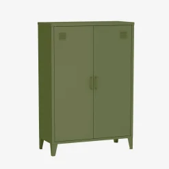 Kommode/Schrank im industriellen Stil aus Metall mit 2 Türen