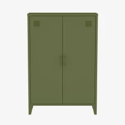 Kommode/Schrank im industriellen Stil aus Metall mit 2 Türen