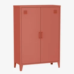 Kommode/Schrank im industriellen Stil aus Metall mit 2 Türen
