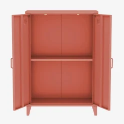 Kommode/Schrank im industriellen Stil aus Metall mit 2 Türen