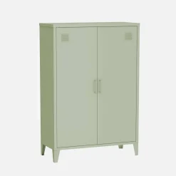 Kommode/Schrank im industriellen Stil aus Metall mit 2 Türen