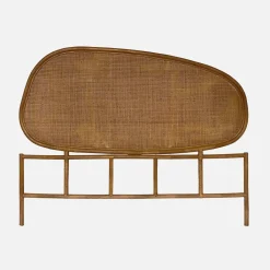 Kopfteil aus dunklem Rattan