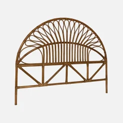 Kopfteil aus dunklem Rattan