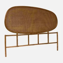 Kopfteil aus dunklem Rattan