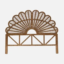 Kopfteil aus dunklem Rattan