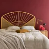 Kopfteil aus natürlichem Rattan und Rattan-Geflecht
