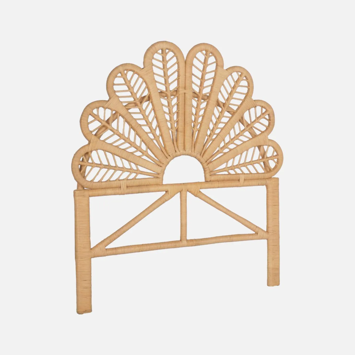 Kopfteil aus Rattan, naturfarben