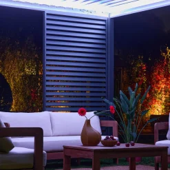 Lamellenwand 130cm für Pergola Triomphe 3x4m