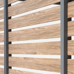 Lamellenwand 130cm für Pergola Triomphe 3x4m Aluminium Holzoptik