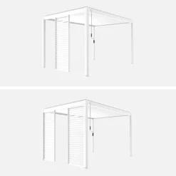 Lamellenwand 100cm für Pergola Triomphe 3x3m V2 3x4m 3x6m