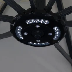 LED Beleuchtung für Sonnenschirme Befestigung am Mast