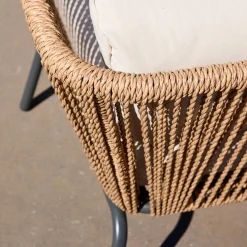 Lounge Gartenmöbelset, Kunststoffbespannung mit Rattanlook, 5 Personen