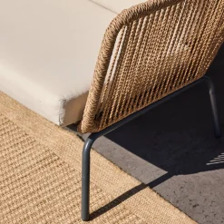 Lounge Gartenmöbelset, Kunststoffbespannung mit Rattanlook, 5 Personen