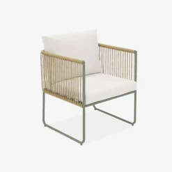 Loungeset aus verzinktem Stahl mit Kunststoffbespannung, 4 Sitzplätze